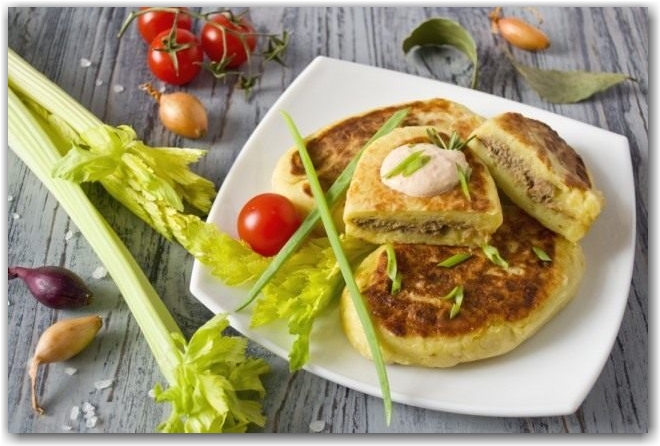 Картофельные зразы – котлеты из картошки с печенью цыплёнка